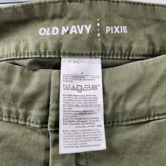 OLD NAVY Pixie Shorts Size 4 Green Casual Stretch - Picture 3 of 3